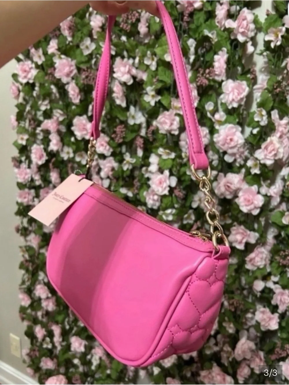 Juicy couture flawless bag, color heart quilted juicy with a matching wallet